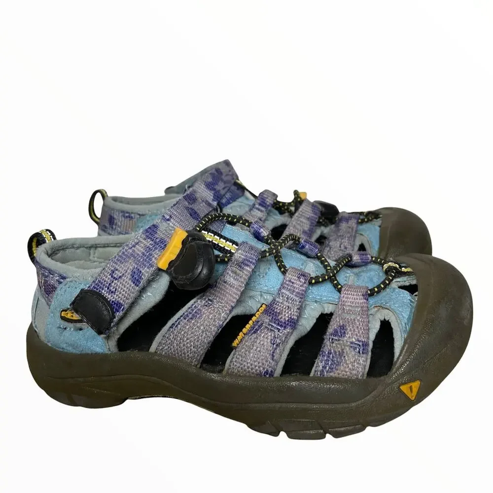 Keen Newport H2 Sandals Waterproof Fast Drying Pull Loops Blue Purple Floral 2